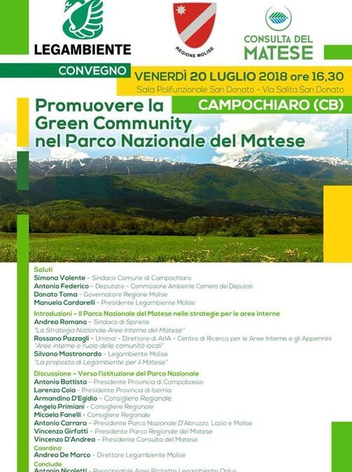 Promuovere la Green Community nel Parco Regionale del Matese